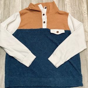 Ces Femme Button Up Fleece Sweater